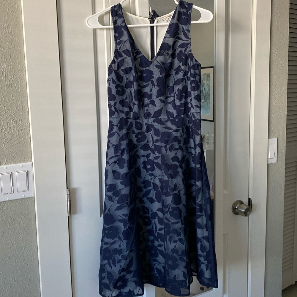 Navy floral dress